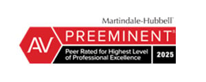 Martindale-Hubbell | AV Preeminent | Peer Rated for Highest Level of Professional Excellence | 2025